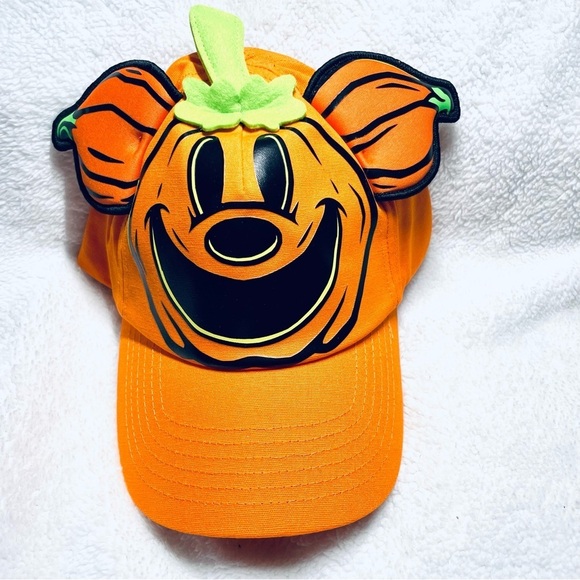 🎃 NWT Disney Mickey’s Pumpkin Patch Hat – Glow-in-the-Dark! 🕸️ - Picture 2 of 14